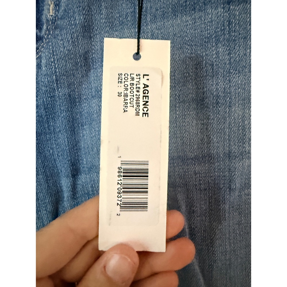 L'AGENCE Cara Low Rise Bootcut Jeans Ibarra Blue Wash Size 30 NWT 2968RDM - Picture 4 of 5